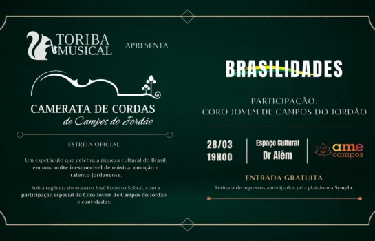 Concerto gratuito em Campos do Jordão neste sábado marca estreia inédita da Camerata de Cordas