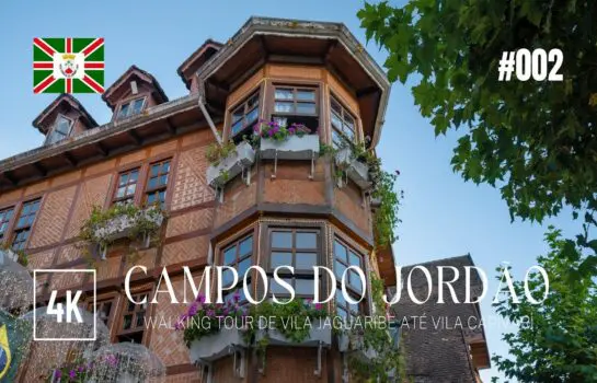Passeio de Vila Jaguaribe Até Vila Capivari em Campos do Jordão – Walking Tour (4k) #002