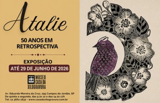 Exposição “Gravuras de Atalie” celebra 50 anos de trajetória artística em Campos do Jordão
