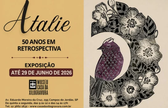 Exposição “Gravuras de Atalie” celebra 50 anos de trajetória artística em Campos do Jordão