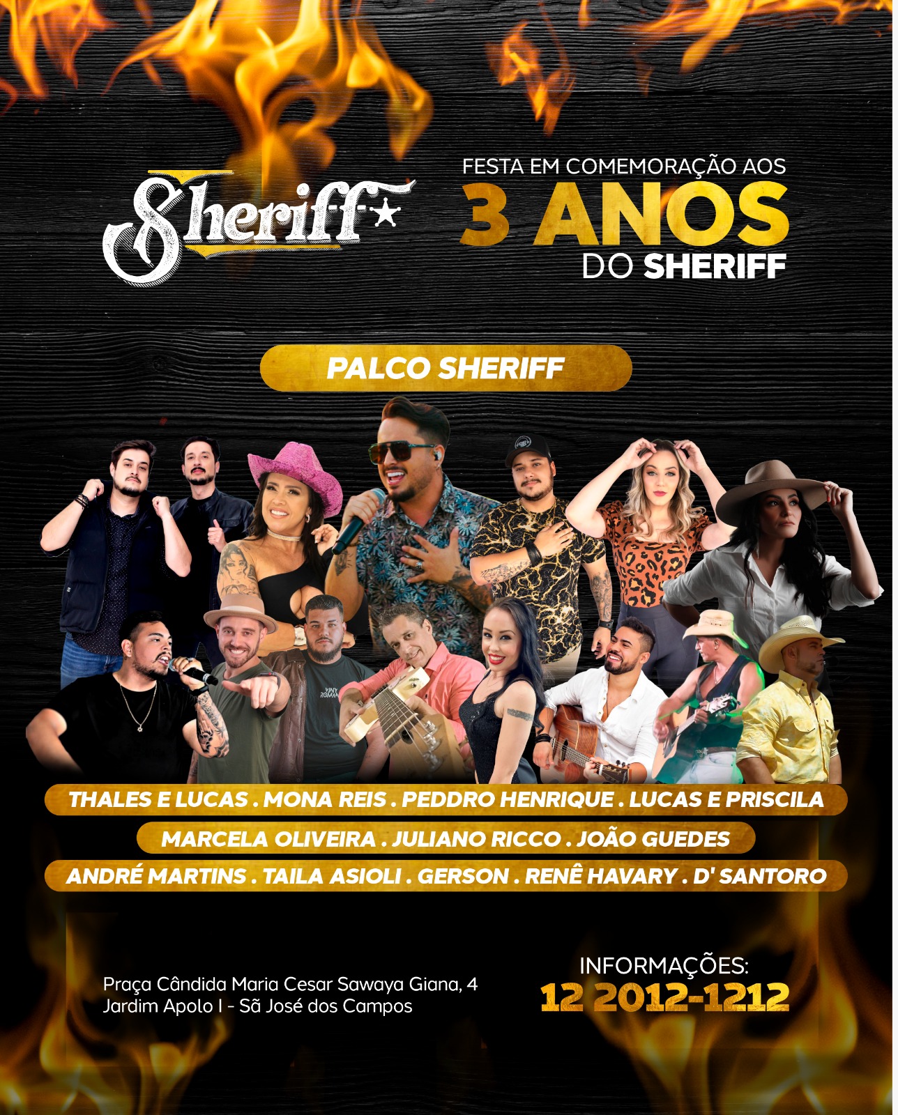 Sheriff comemora três anos de atuação com festa open food