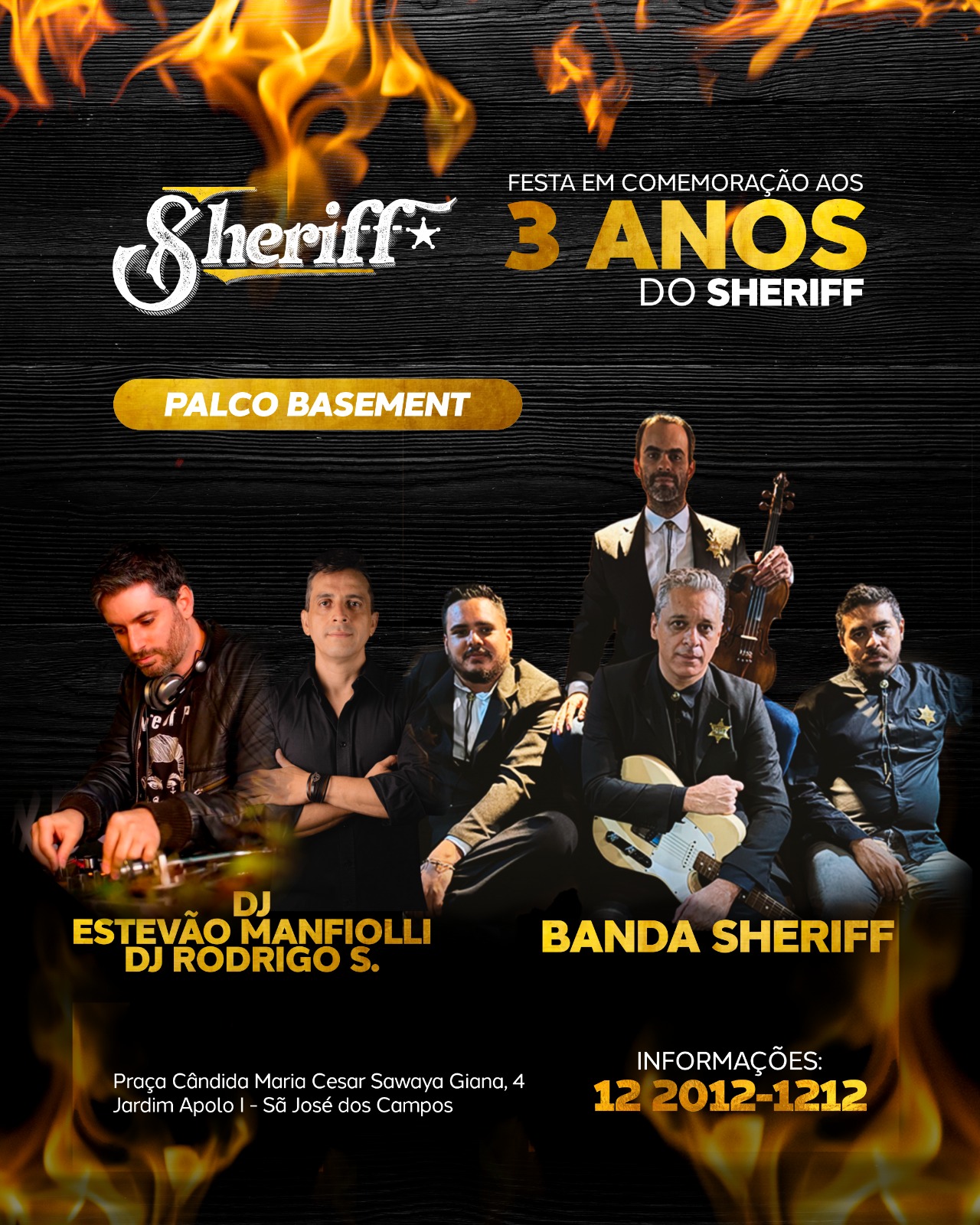 Sheriff comemora três anos de atuação com festa open food