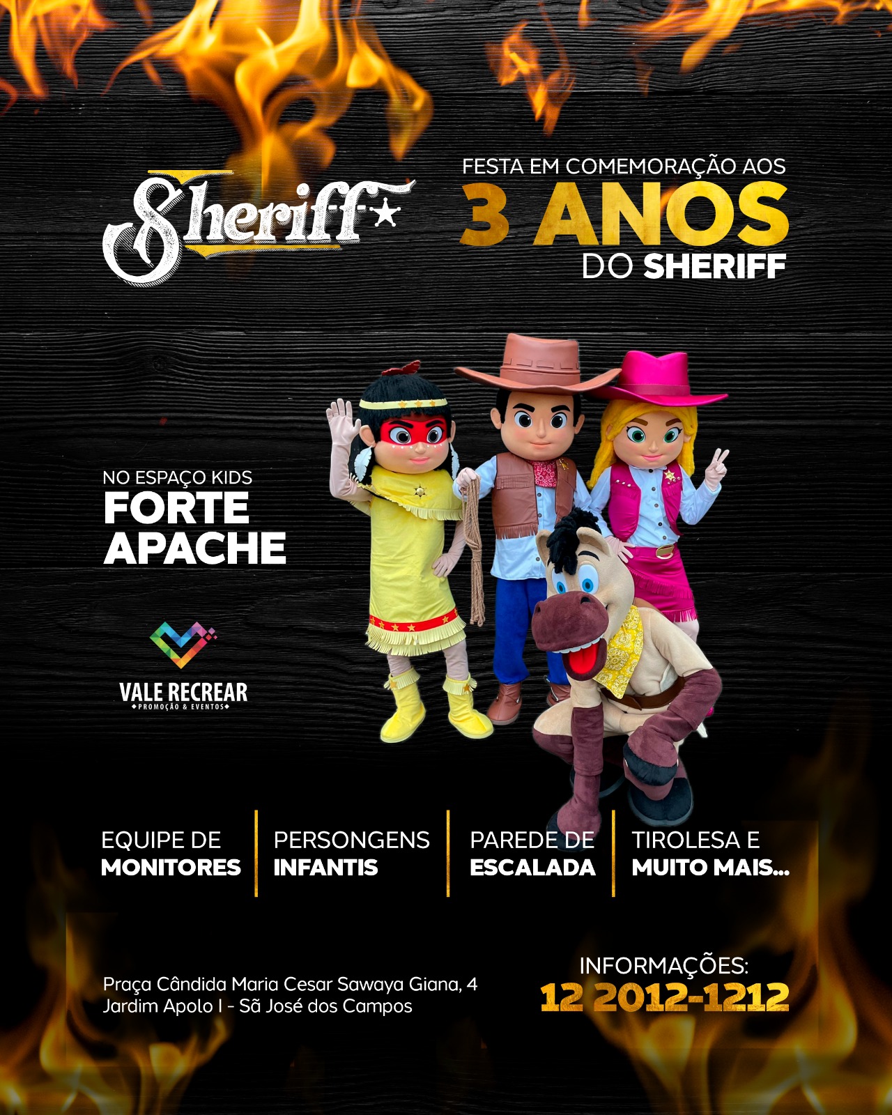 Sheriff comemora três anos de atuação com festa open food