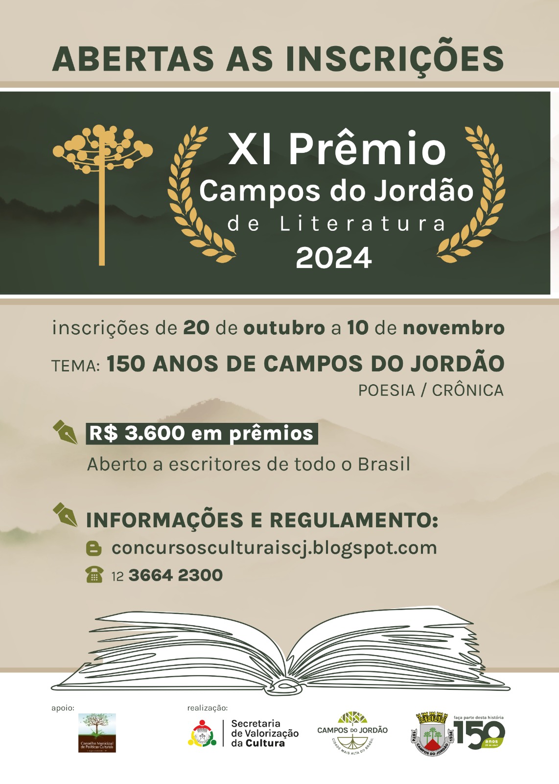 Prêmio Campos do Jordão de Literatura: Celebrando os 150 Anos da Cidade com Poesia e Crônica