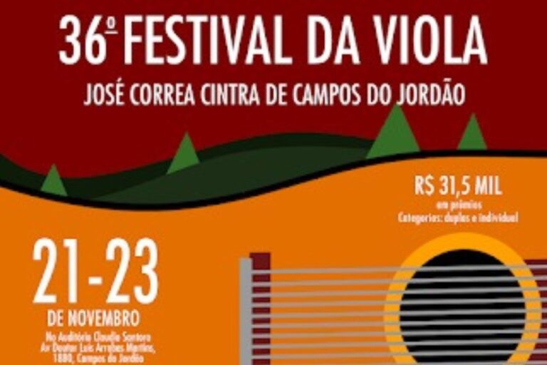 Inscrições abertas para o 36º Festival da Viola José Corrêa Cintra em Campos do Jordão