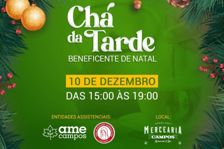 Chá da Tarde Beneficente de Natal une sabor, confraternização e solidariedade em Campos do Jordão