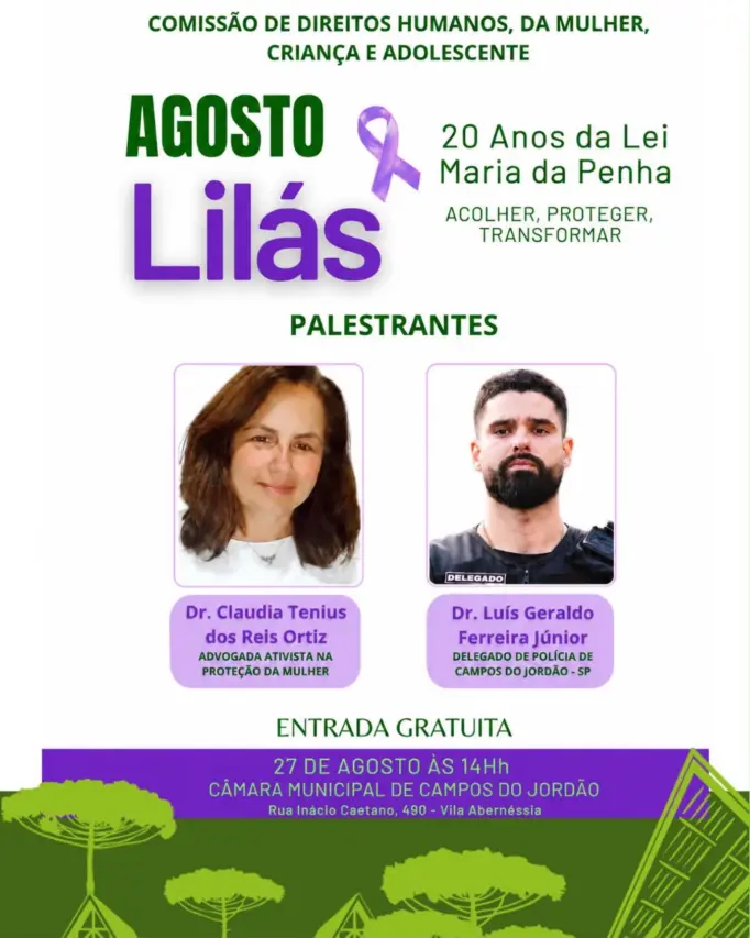 Agosto Lilás: 20 anos da Lei Maria da Penha