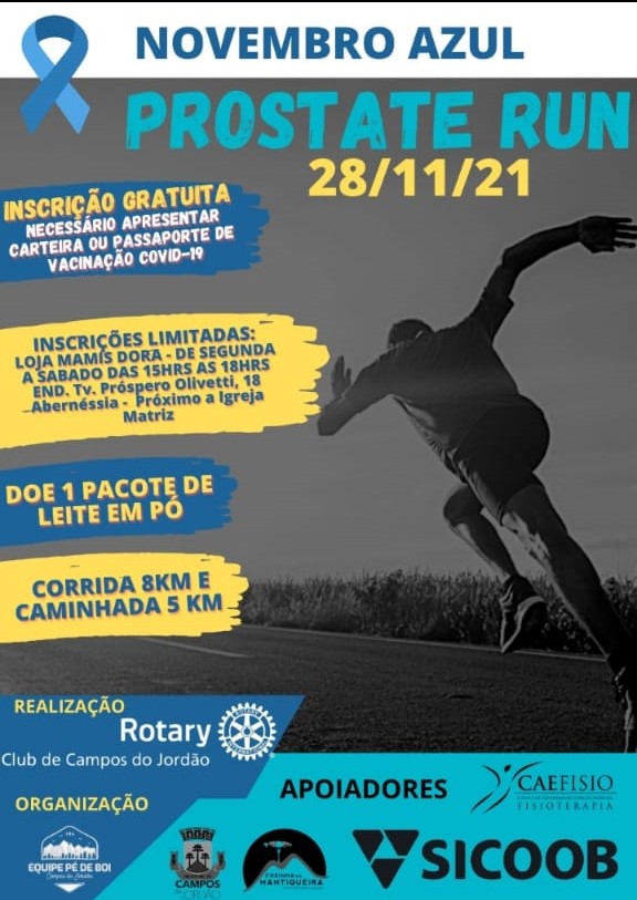 Prostate Run 2021 Acontece em Campos do Jordão no próximo dia 28