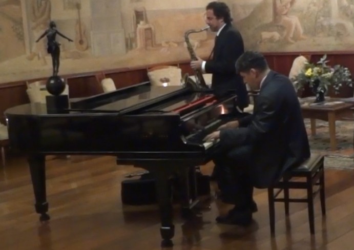 Dado Magnelli, saxofone tenor, e Antonio Luiz Barker, piano