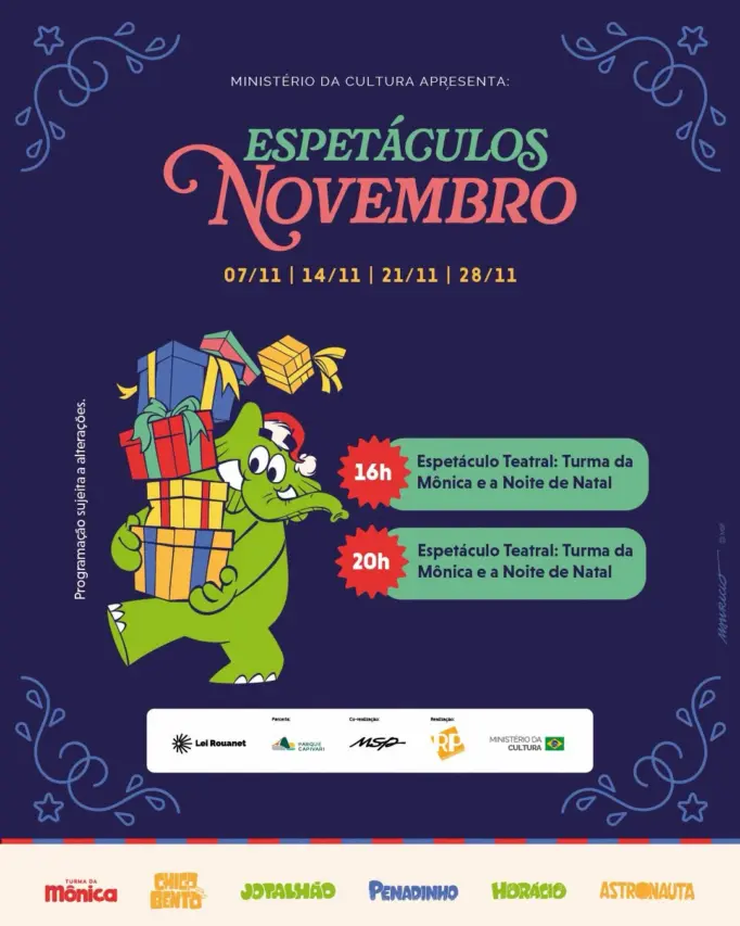Espetáculo Teatral – Turma da Mônica e a Noite de Natal