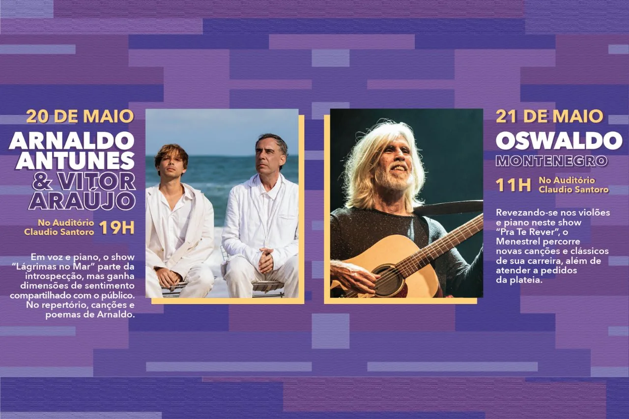 Shows de Arnaldo Antunes & Vitor Araújo e Oswaldo Montenegro encerram o 2º Festival Arte no Outono – Todas as Vozes, em Campos do Jordão