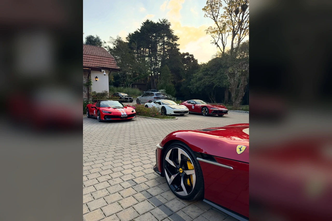 Giro Campos 2026 leva quase 40 Ferraris a Campos do Jordão
