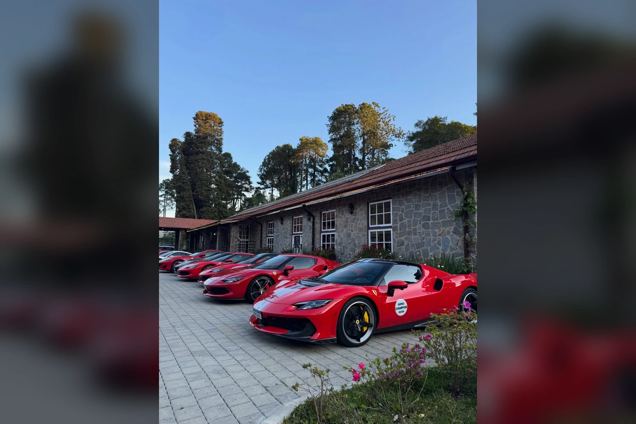 Giro Campos 2026 leva quase 40 Ferraris a Campos do Jordão