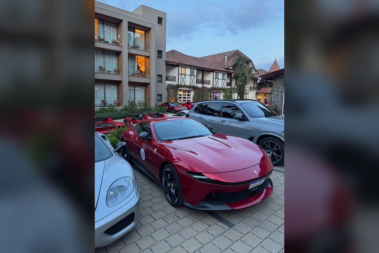 Giro Campos 2026 leva quase 40 Ferraris a Campos do Jordão