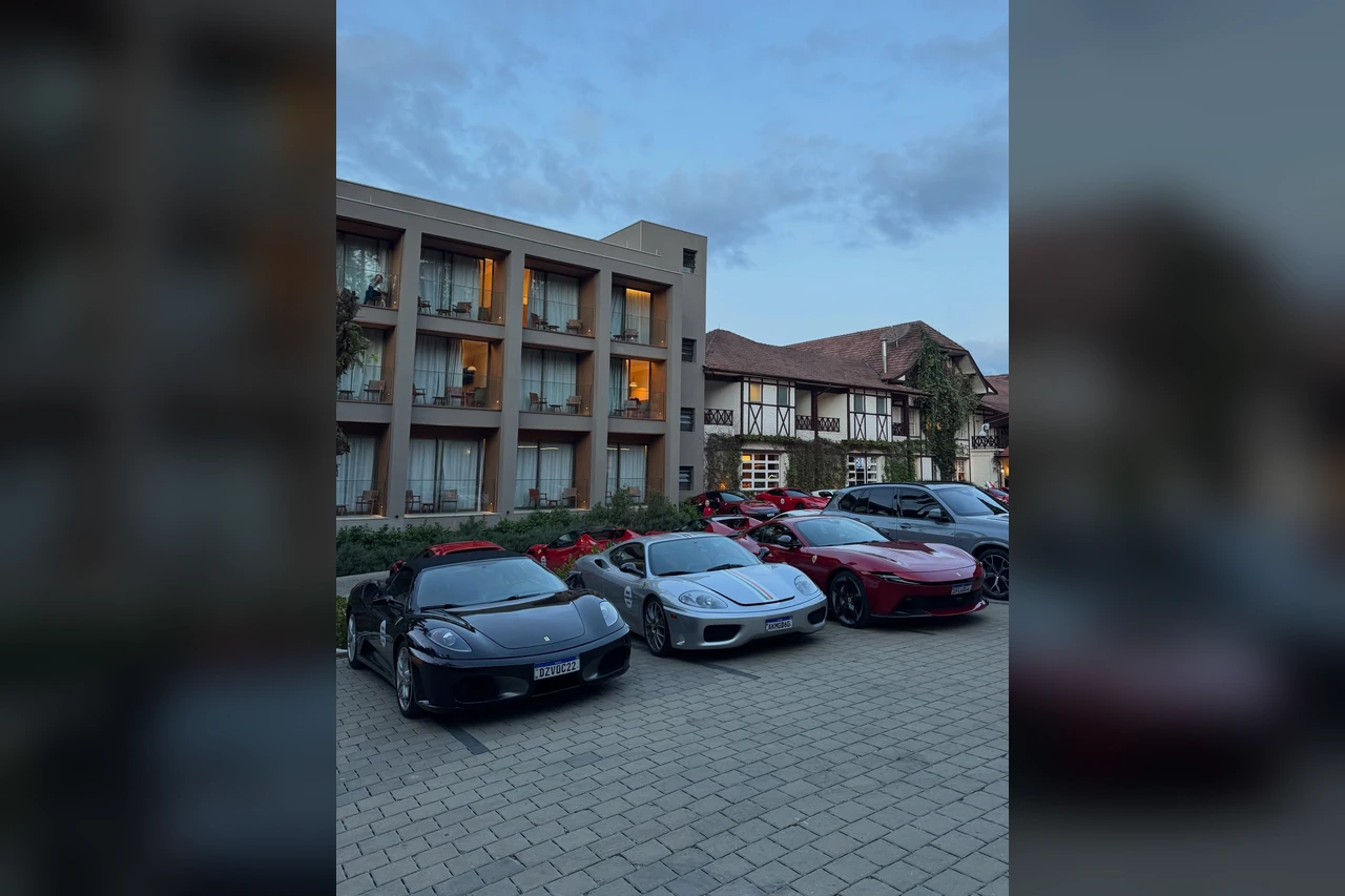 Giro Campos 2026 leva quase 40 Ferraris a Campos do Jordão