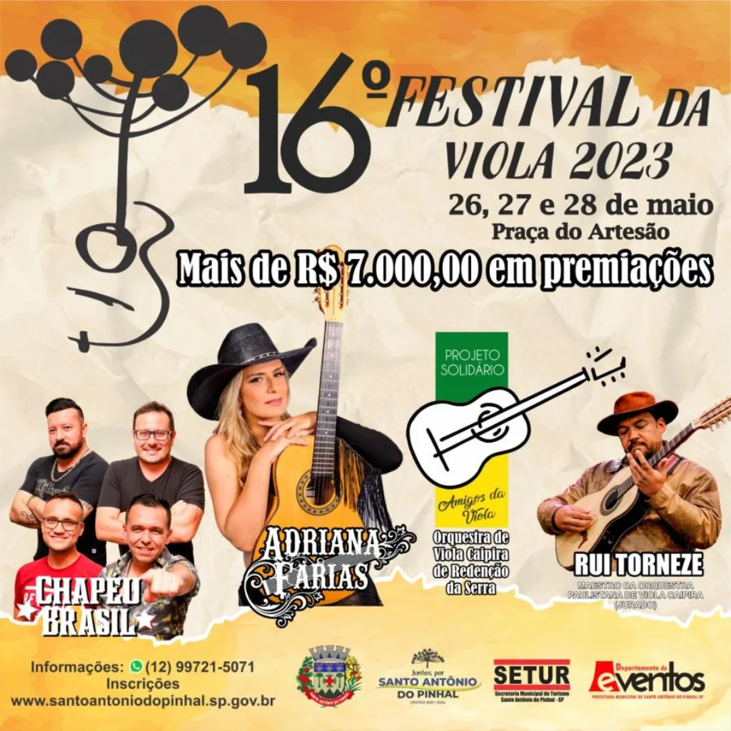 Santo Antônio do Pinhal promove o XVI Festival da Viola