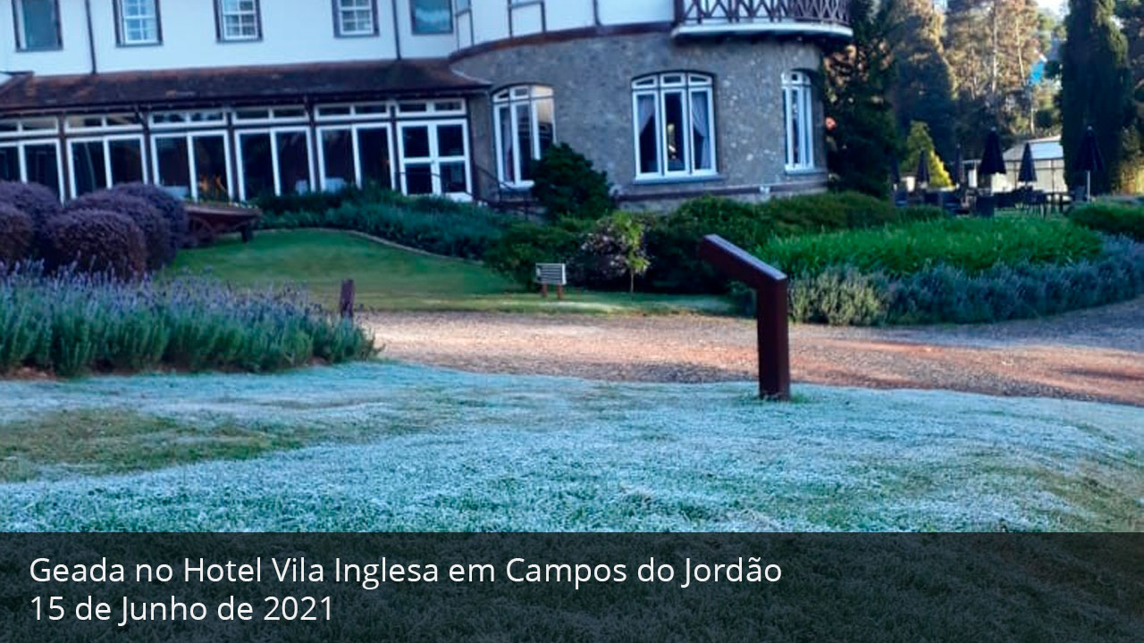 Campos do Jordão registra geada na manhã desta terça, 15 de junho de 2021