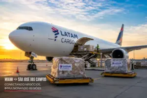 LATAM Cargo amplia rota Miami–São José dos Campos e fortalece o Vale do Paraíba como corredor logístico internacional