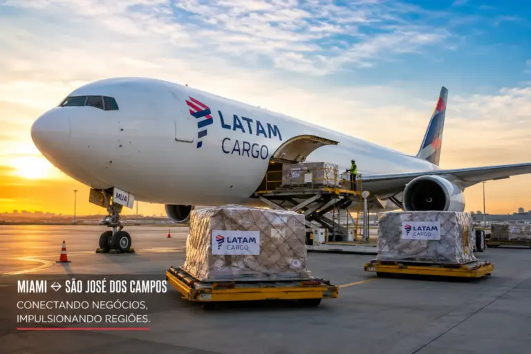 LATAM Cargo amplia rota Miami–São José dos Campos e fortalece o Vale do Paraíba como corredor logístico internacional