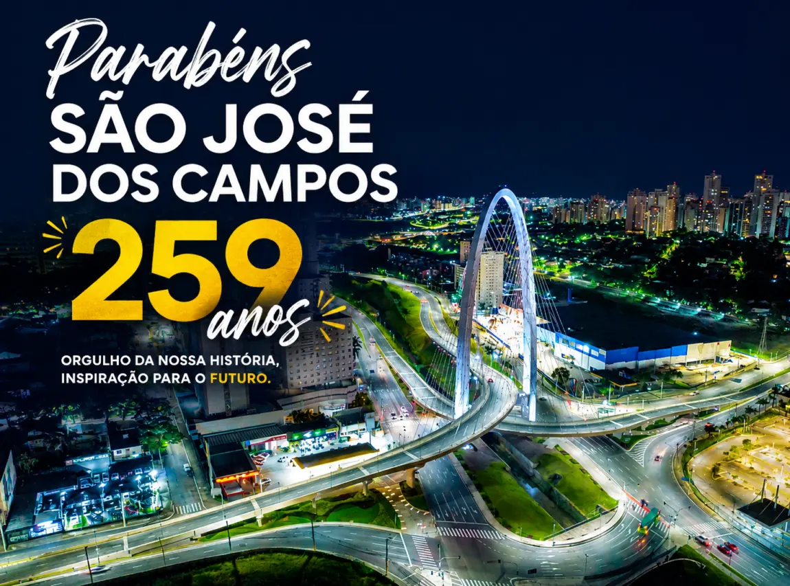 São José dos Campos celebra 259 anos nesta segunda-feira com programação especial em toda a cidade