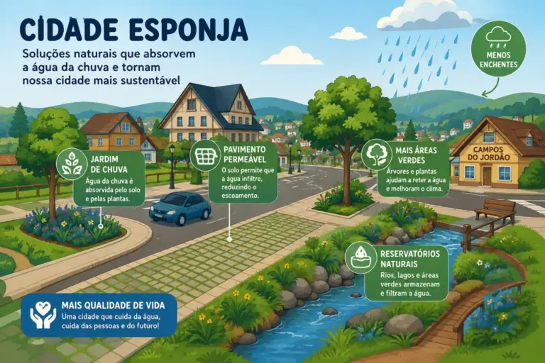 Campos do Jordão adota conceito de “Cidade Esponja” para prevenir enchentes e tornar a cidade mais sustentável