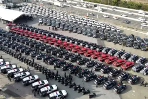 Governo de SP entrega 251 viaturas e 4,2 mil armamentos para reforçar segurança na capital