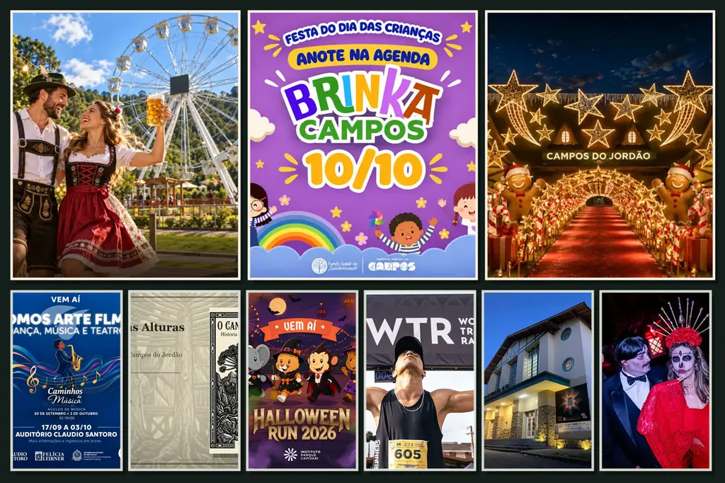 Agenda de outubro em Campos do Jordão tem Brinka Campos, Oktoberfest, WTR, Natal e Halloween