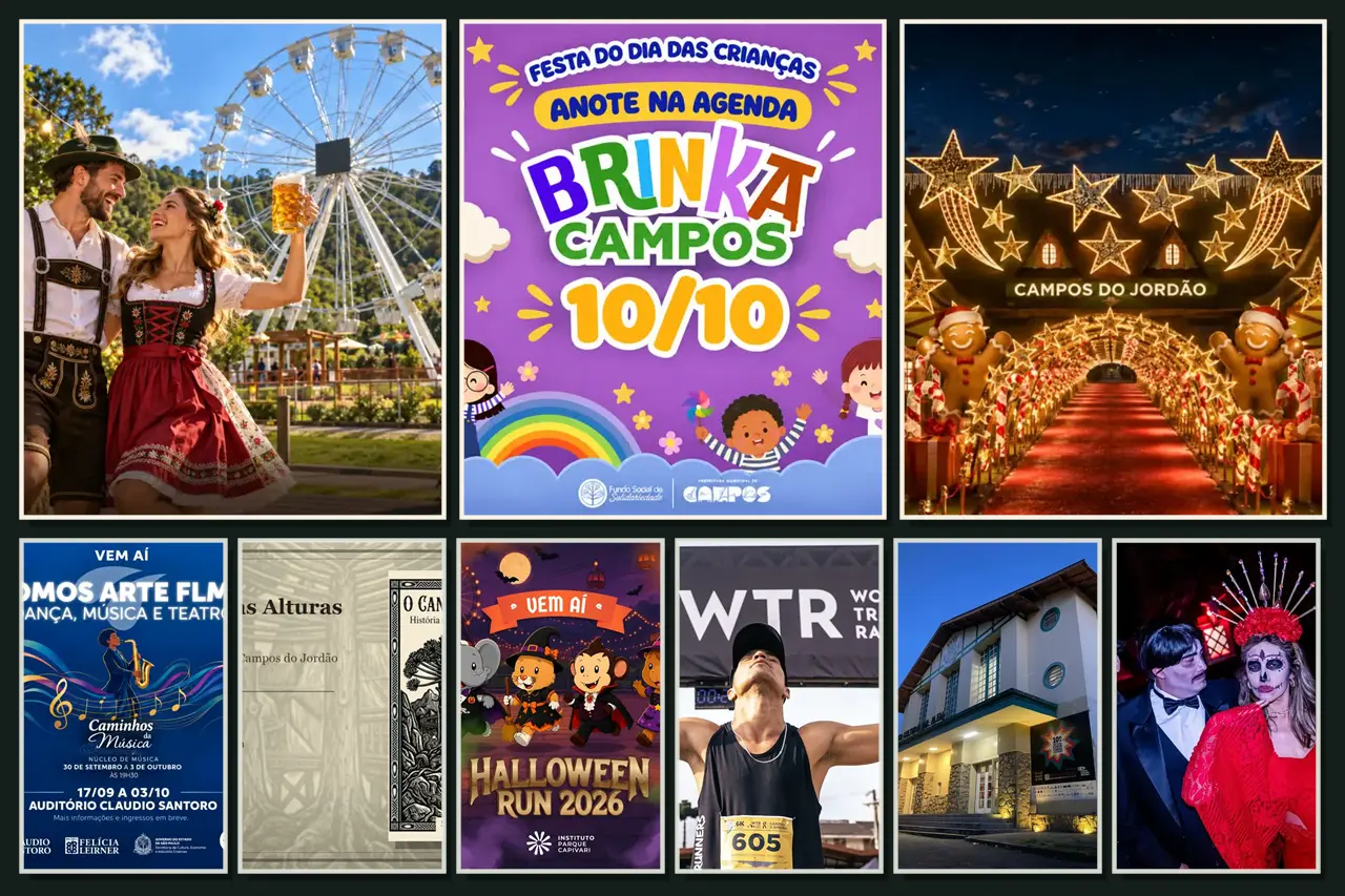 Agenda de outubro em Campos do Jordão tem Brinka Campos, Oktoberfest, WTR, Natal e Halloween