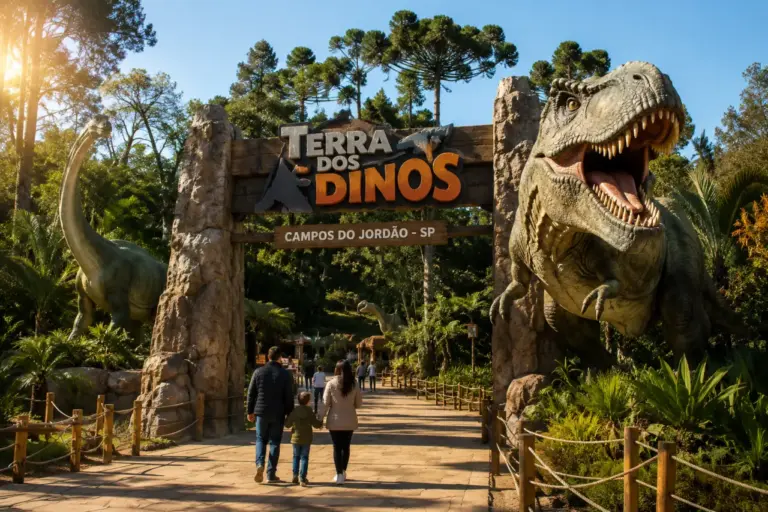 Terra dos Dinos deve abrir em agosto e promete nova experiência turística em Campos do Jordão