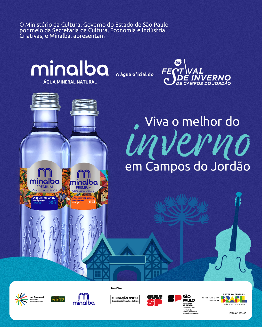 Minalba é a água oficial do Festival de Inverno de Campos do Jordão 2025