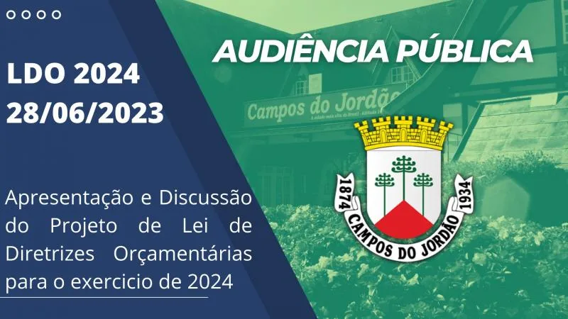 Audiência Pública para Apresentação e Discussão do Projeto de Lei de Diretrizes Orçamentárias Acontece nesta quarta (28)