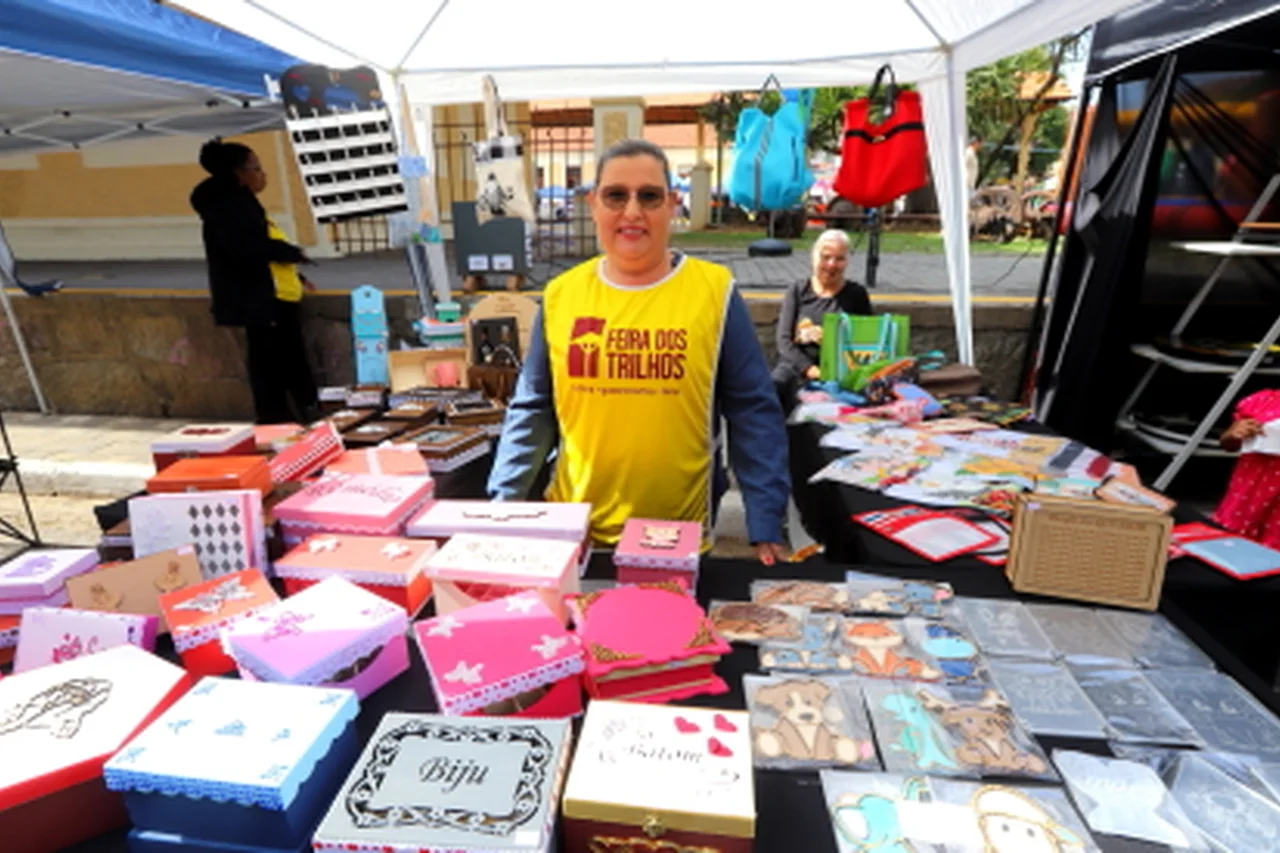 Expositor na Feira nos Trilhos de Jacareí