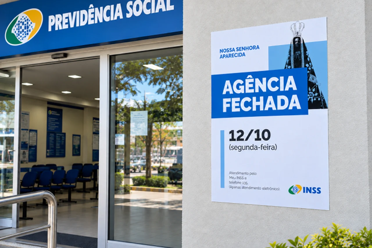 Comunicado do INSS sobre o fechamento das agências no feriado