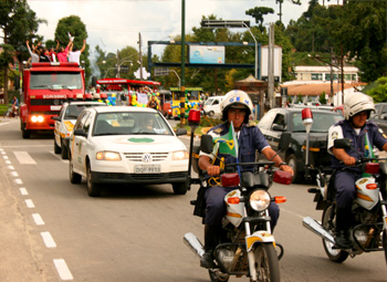 Batedores escoltaram o desfile