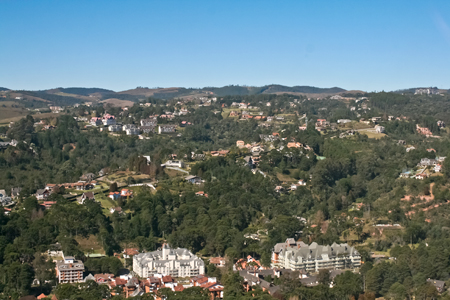 Vista das montanhas em Campos do Jordão