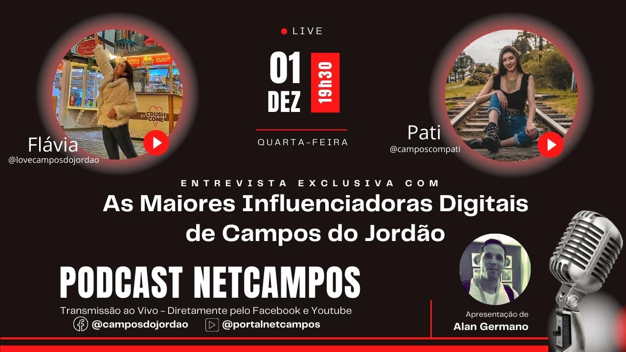 Influenciadoras de Campos do Jordão, serão as próximas convidadas do PodCast NetCampos