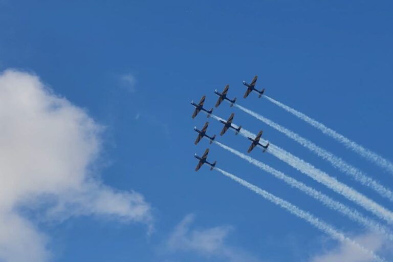 15 mil vão ao delírio com o show da Esquadrilha da Fumaça