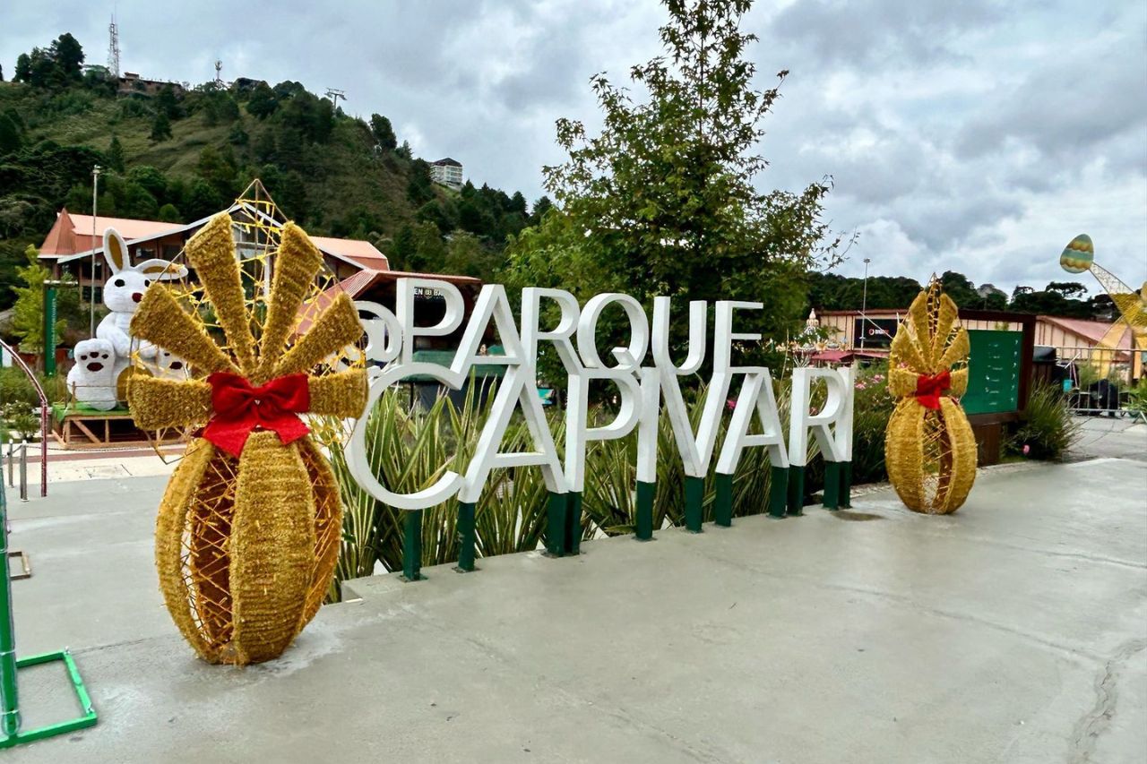 Começa a Páscoa na Montanha com inauguração da decoração temática no Parque Capivari