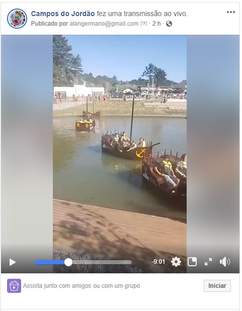 Veja Nossa Live na Ducha de Prata e Parque Capivari nesse domingo 6 de Setembro de 2020