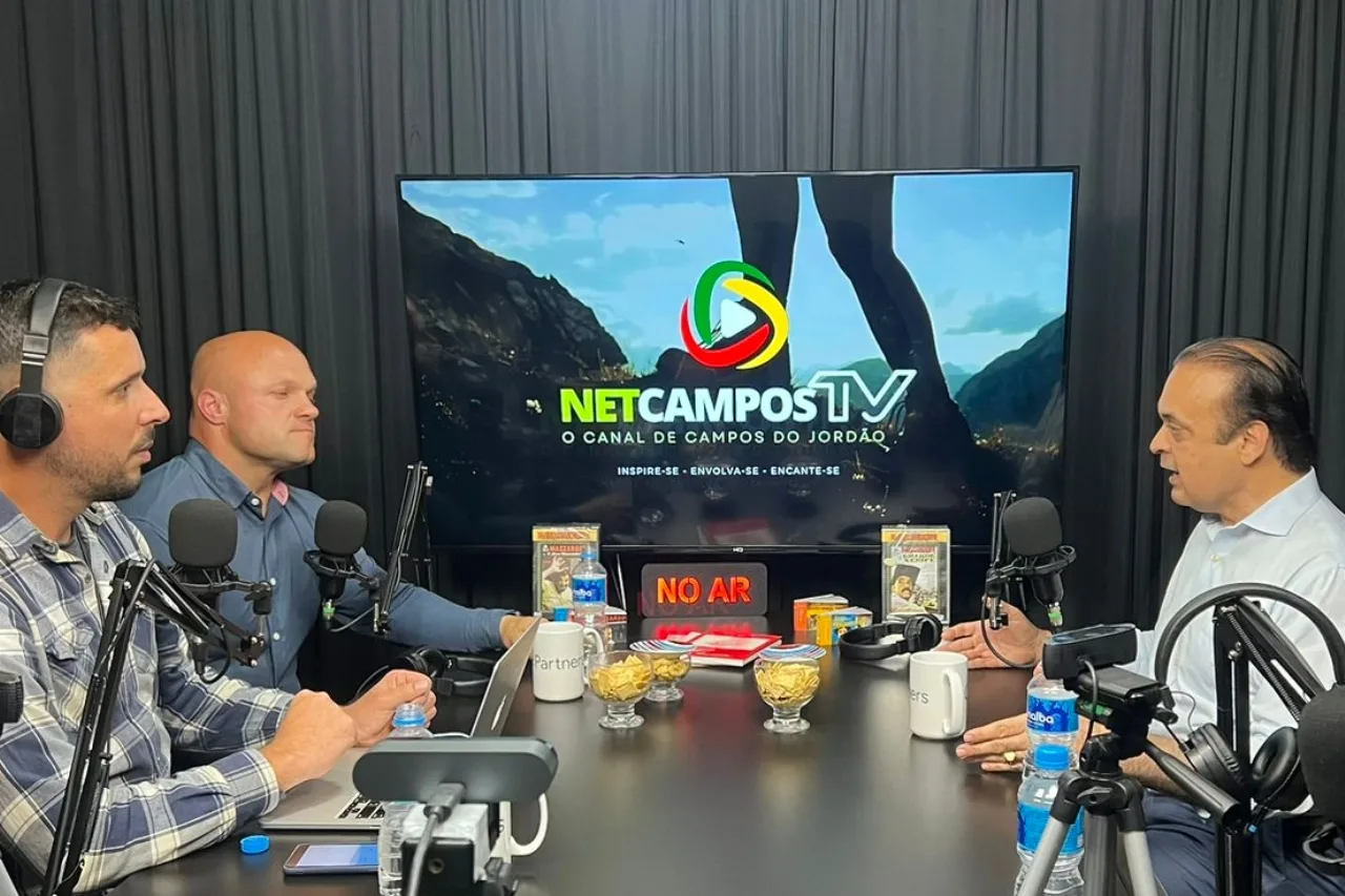 Secretário de Turismo e Viagens do Estado de São Paulo, Roberto de Lucena participa de PodCast na NetCamposTV em Campos do Jordão