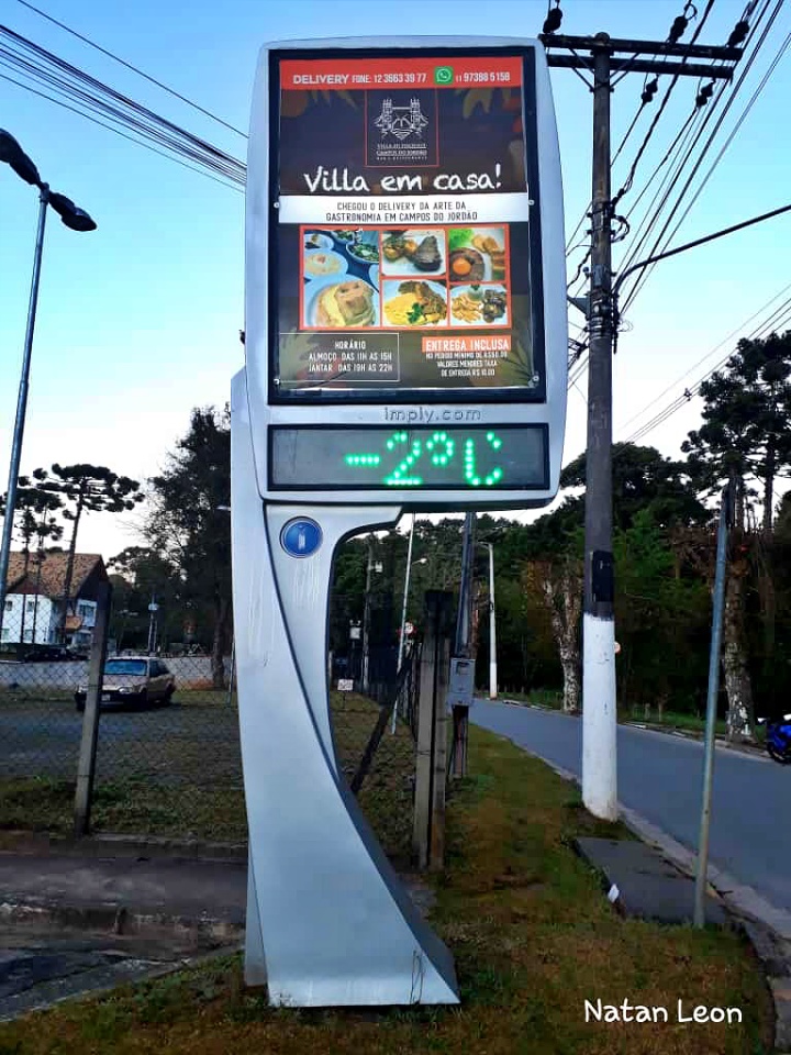Campos do Jordão, volta a registrar mínimas negativas nessa segunda-feira